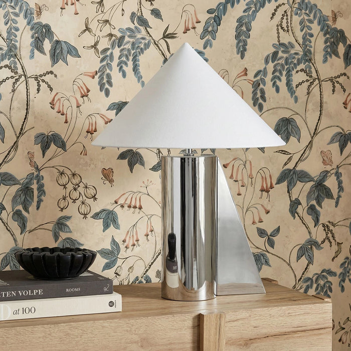 Geo Angled Chrome Table Lamp
