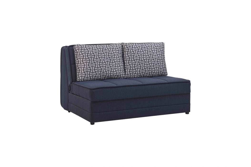 Ottomanson Studio Collection Upholstered Convertible Loveseat with Storage