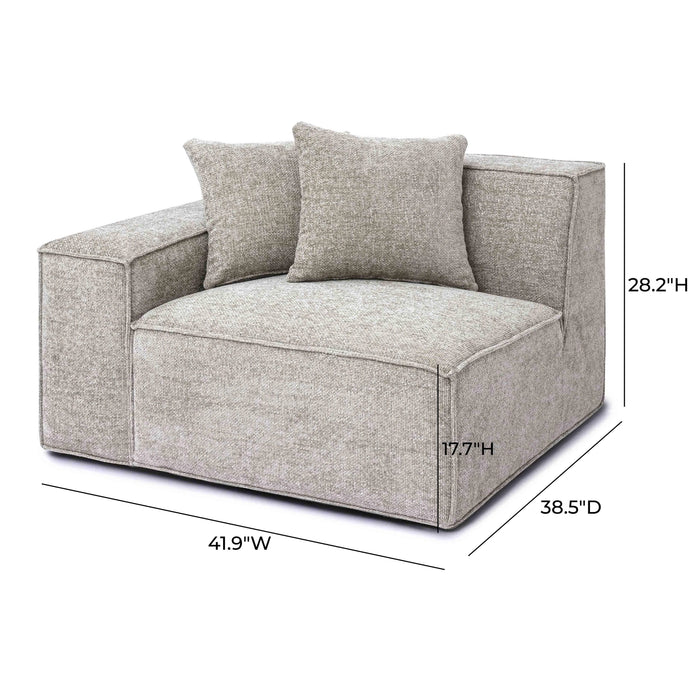 Mindy Performance Chenille Basketweave Modular Corner Chair