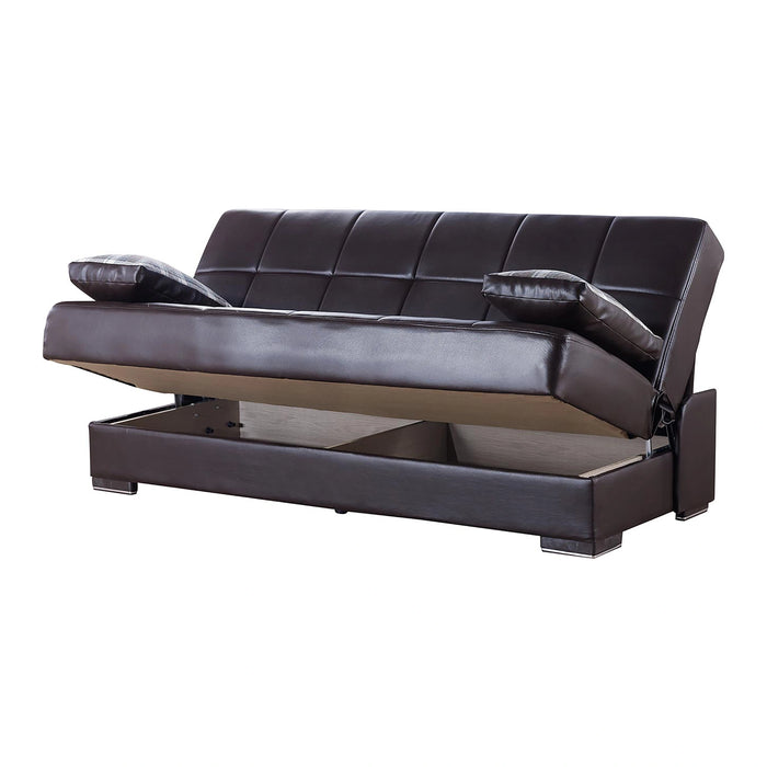 Ottomanson Soho Collection Upholstered Convertible Sofabed with Storage