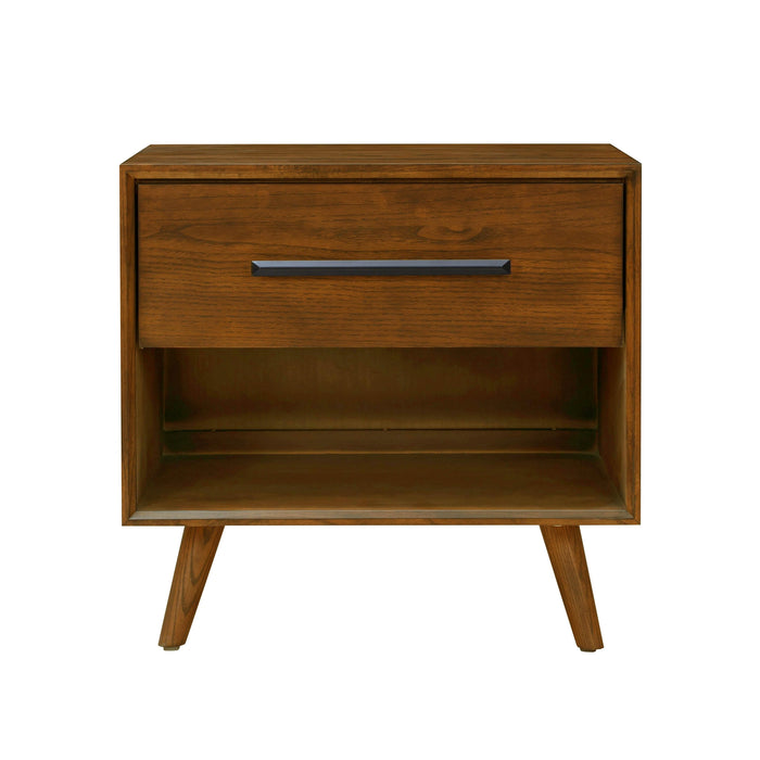 Emery 24" Walnut 1-Drawer Nightstand
