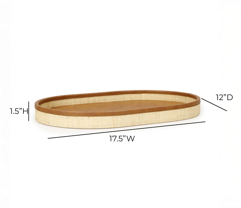 Hakiri Natural Raffia Contract-Grade Storage Tray