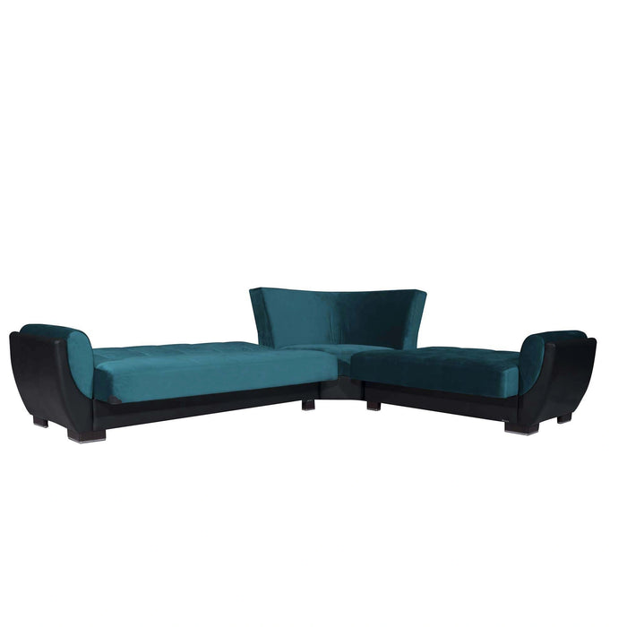 Ottomanson Armada Air Collection Upholstered Convertible Sectional with Storage