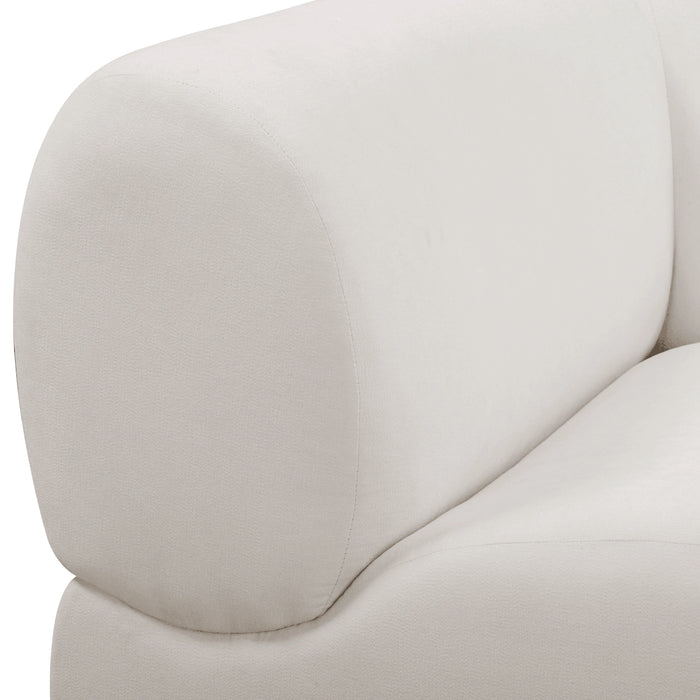 Zenith 5-Piece Contract-Grade Upcycled Fabric Cream Modular L-Sectional