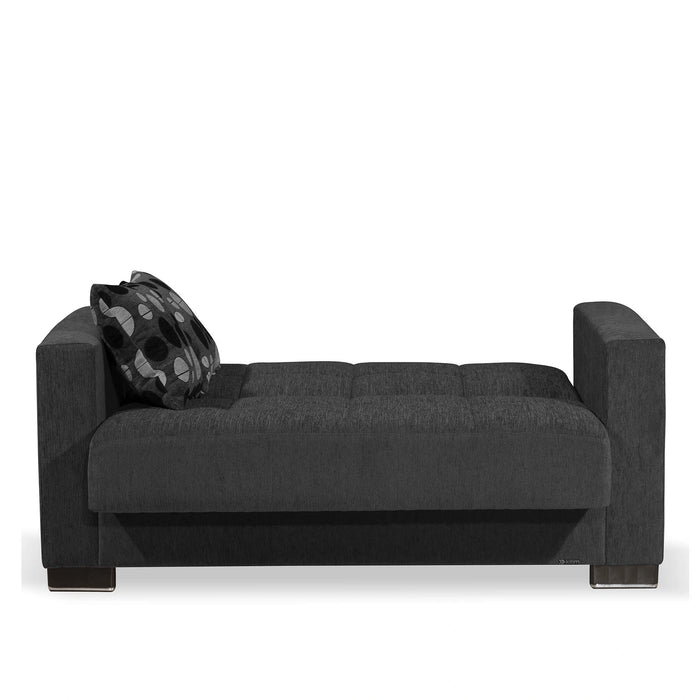 Ottomanson Armada Collection Upholstered Convertible Loveseat with Storage