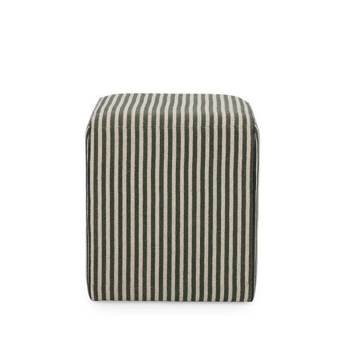 Byron Square Cotton Jute Ottoman