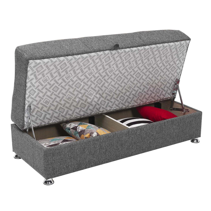 Ottomanson Harmony Collection Upholstered Convertible Ottoman with Storage