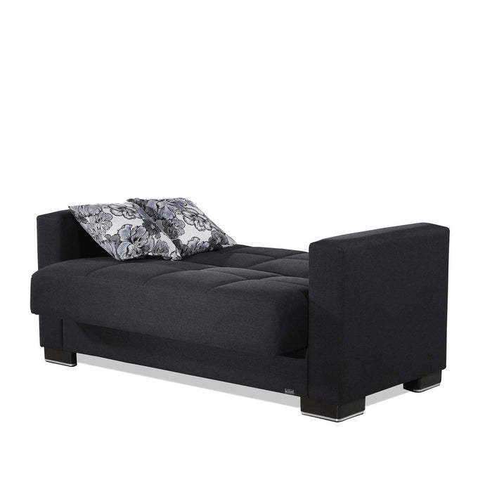 Ottomanson Armada Collection Upholstered Convertible Loveseat with Storage