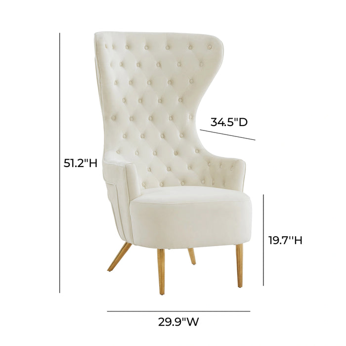 Jezebel Performance Velvet Wingback Accent Chair