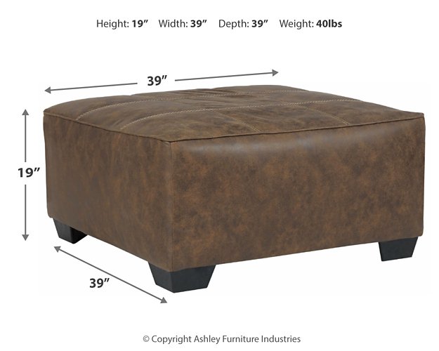 Abalone Oversized Accent Ottoman - Home And Beyond