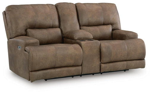 Beckley Place Power Reclining Loveseat with Console - Home And Beyond