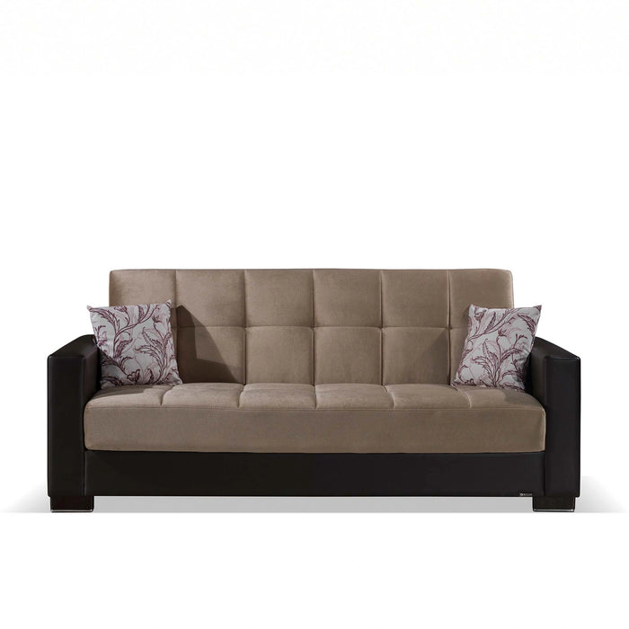 Ottomanson Armada Collection Upholstered Convertible Sofabed with Storage