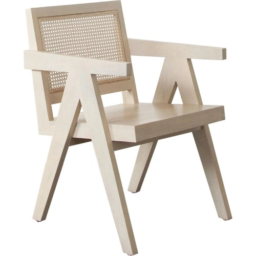 Carter Dining/Accent Chair in Solid Wood Frame in Natural Finish w/ Natural Cane Seat Back