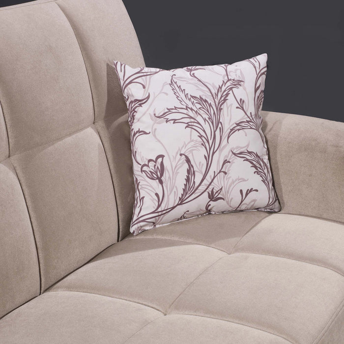 Ottomanson Armada Air Collection Upholstered Convertible Loveseat with Storage