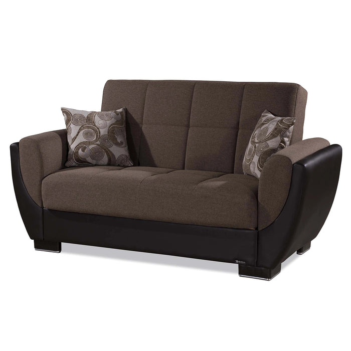 Ottomanson Armada Air Collection Upholstered Convertible Loveseat with Storage