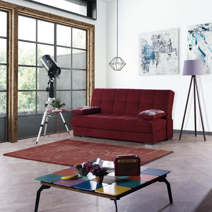 Ottomanson Soho Collection Upholstered Convertible Sofabed with Storage