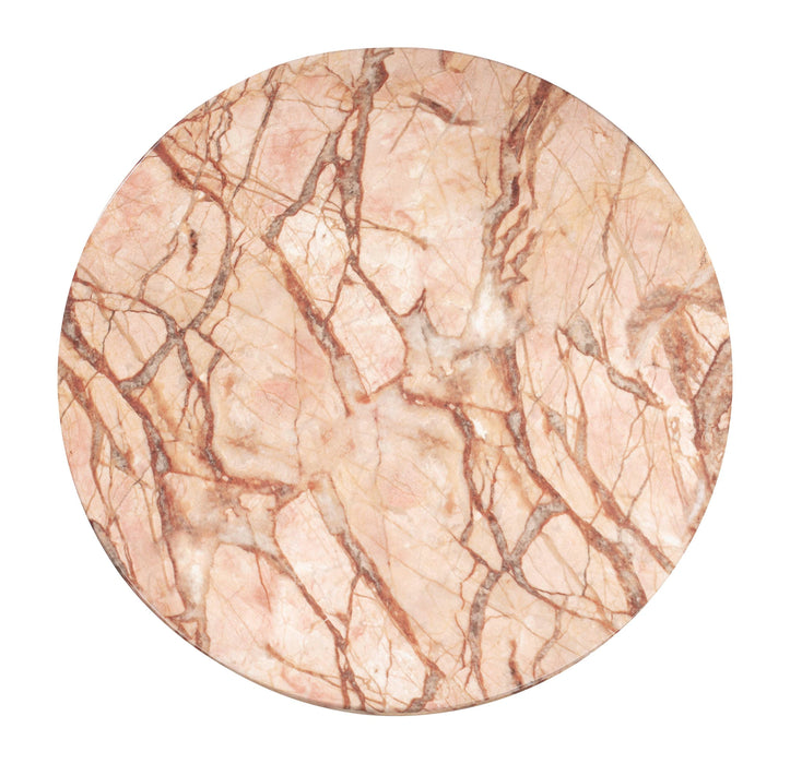 Rue Faux Marble Indoor / Outdoor Round Side Table