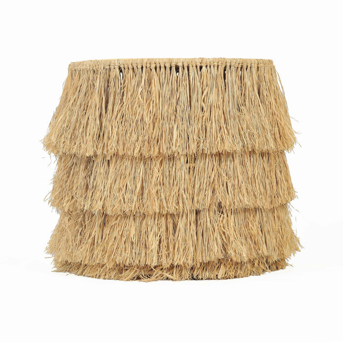 Luau Natural Rattan Round End Table