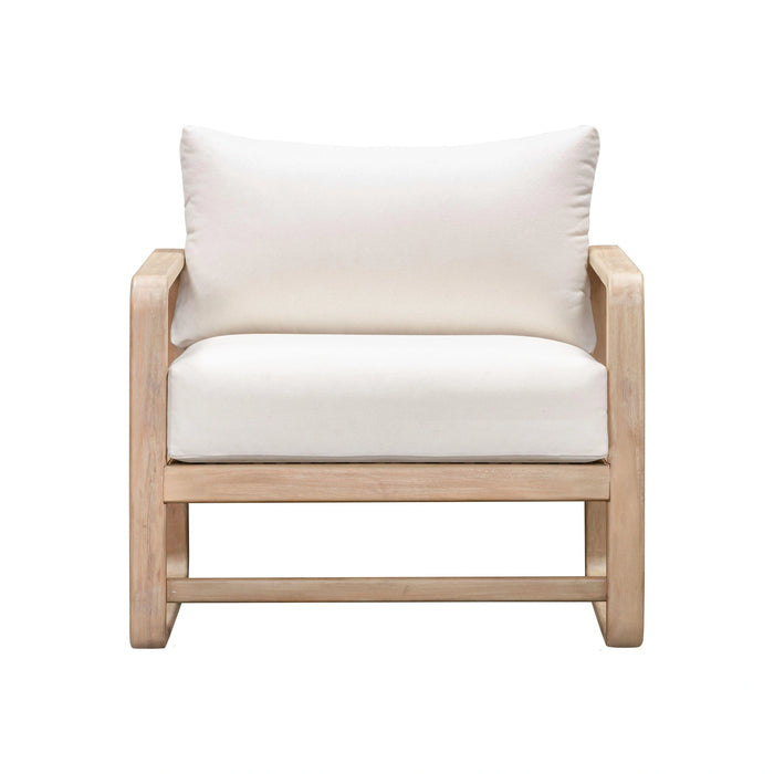 Palata Cream Performance Fabric Outdoor Accent Chair