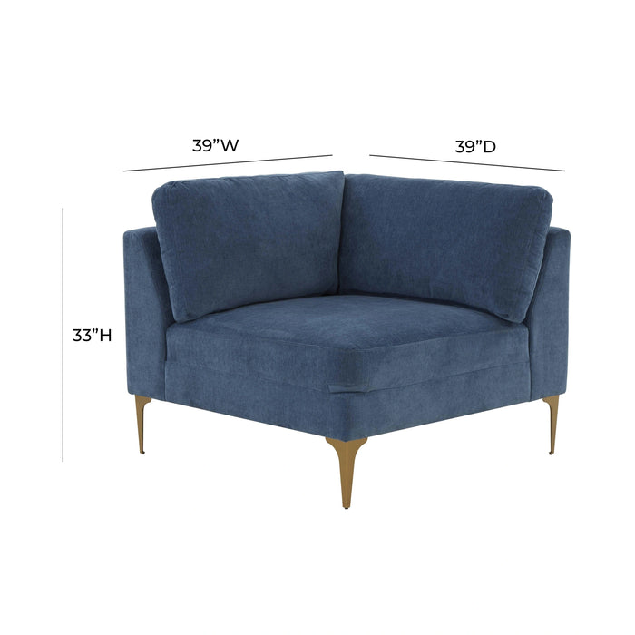 Serena Performance Velvet Modular Armless Chair