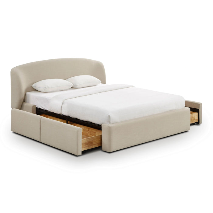 Corey Upcycled Performance Linen Storage Bed