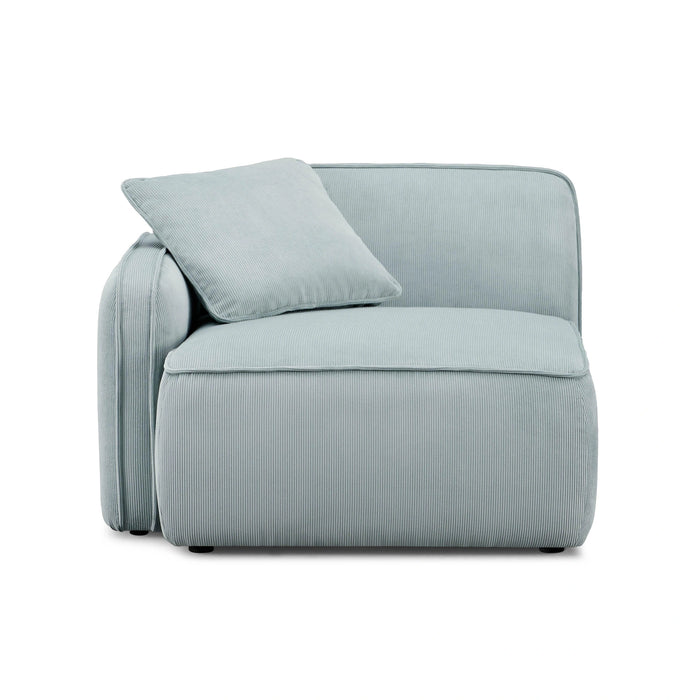 Travie Performance Corduroy Velvet Corner Chair