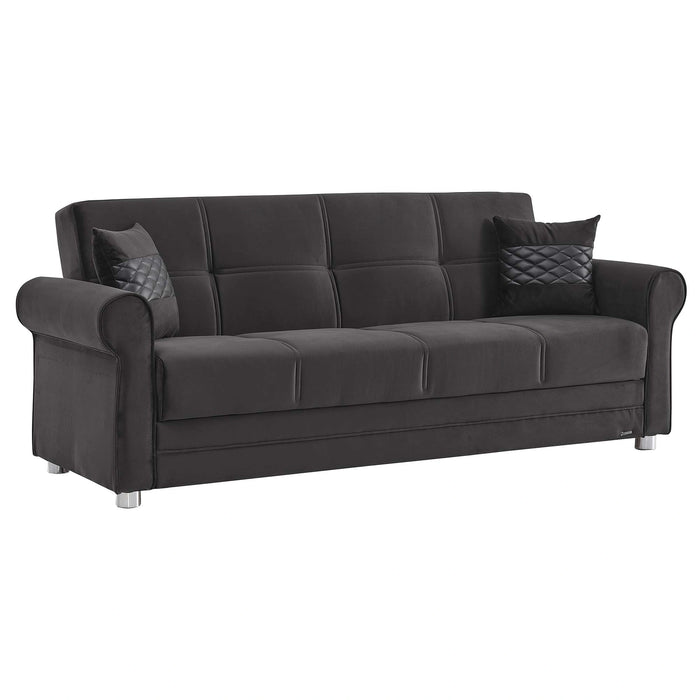 Ottomanson Sara Collection Upholstered Convertible Sofabed with Storage