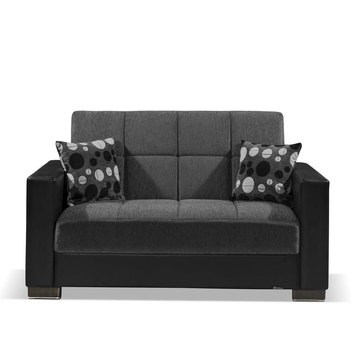 Ottomanson Armada Collection Upholstered Convertible Loveseat with Storage