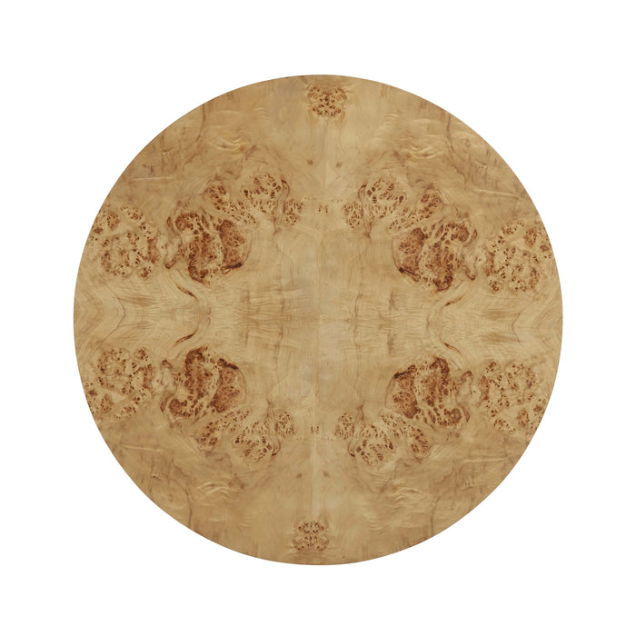 Fig 36" Natural Burl Drum Round Coffee Table