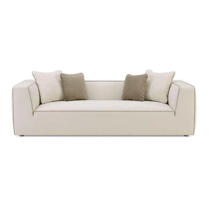 Tristine 96" Cream Contract-Grade Linen Sofa