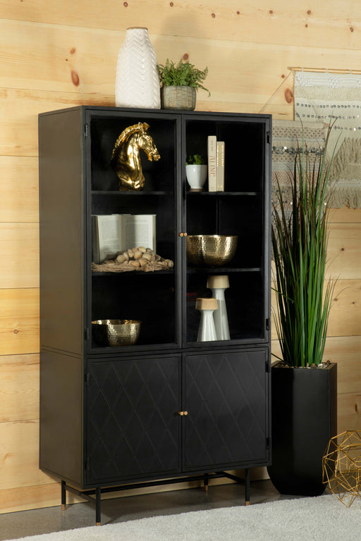 Santiago Rectangular 4-door Cabinet Matte Black image