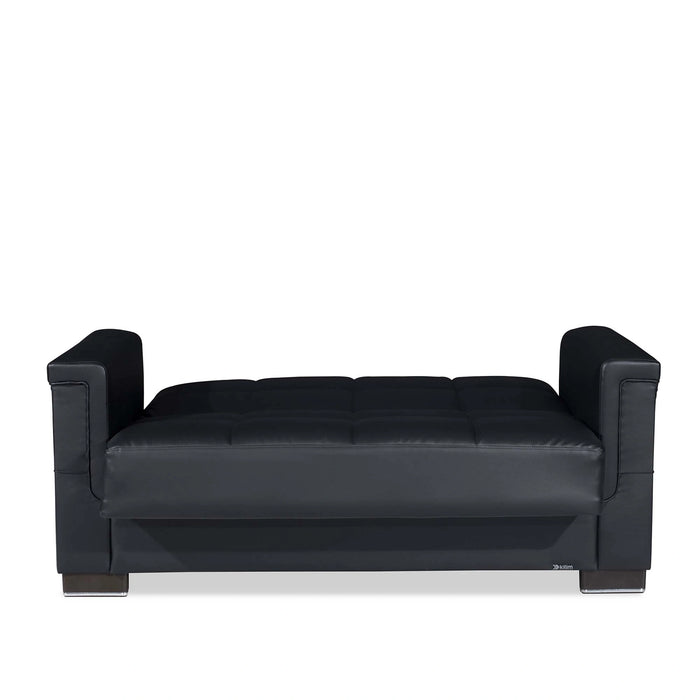 Ottomanson Armada Collection Upholstered Convertible Loveseat with Storage