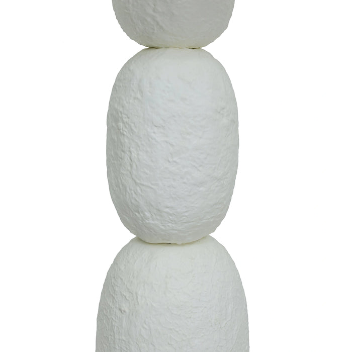 Pebble Cream Papier Mache Floor Lamp