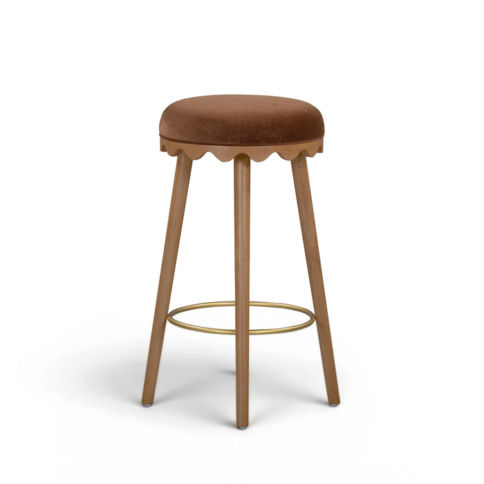 Oodle Performance Vegan Mohair Bar and Counter Stool