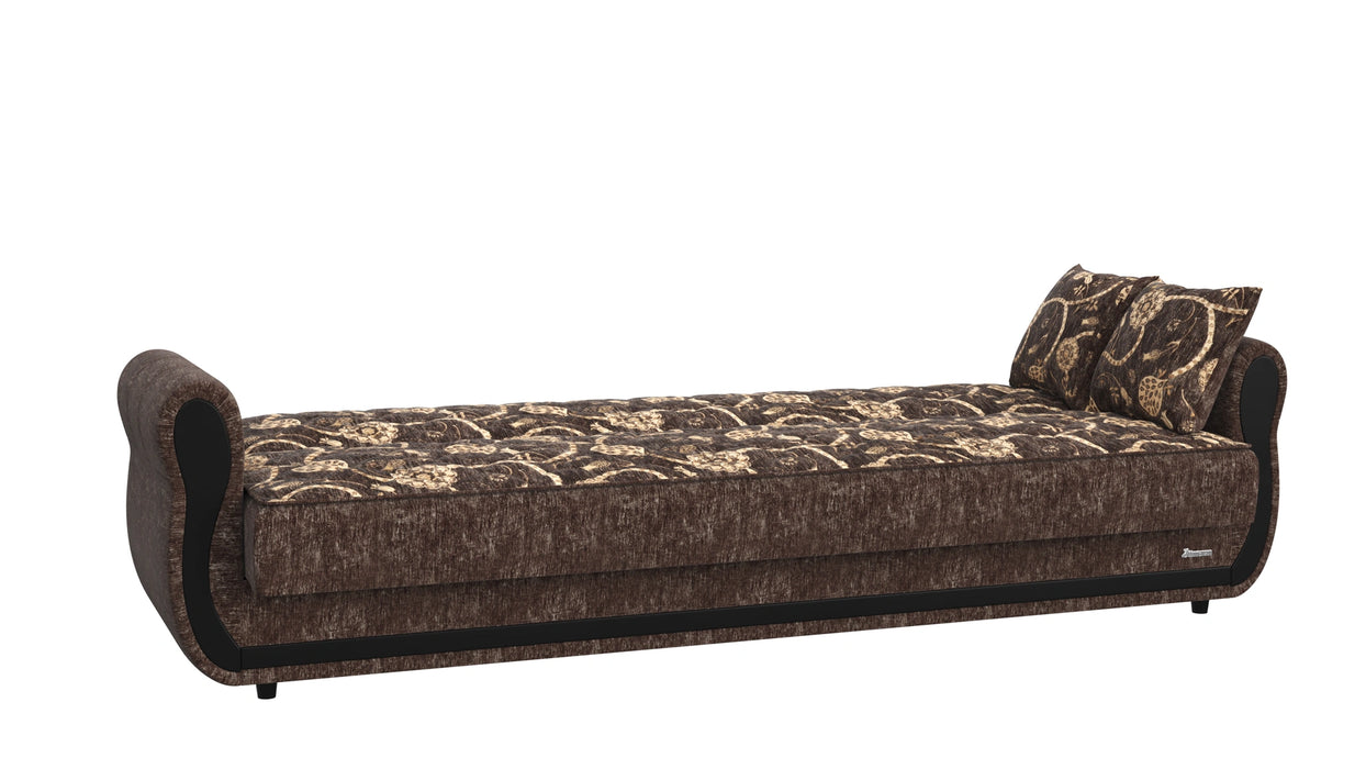 Ottomanson Havana Collection Upholstered Convertible Sofabed with Storage