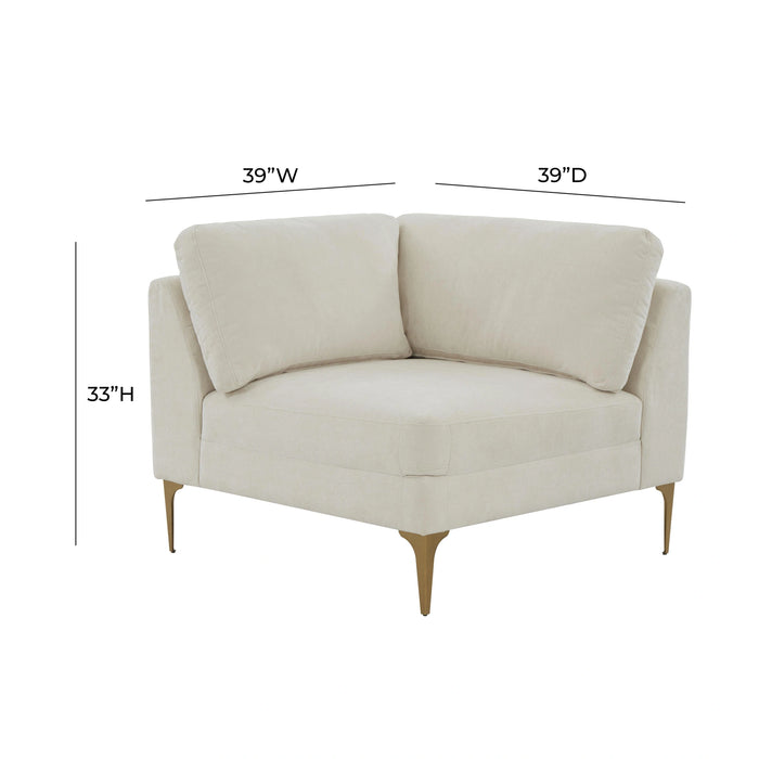 Serena Performance Velvet Modular Armless Chair