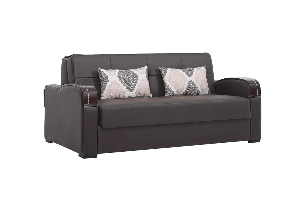 Ottomanson Sleep Plus Collection Upholstered Convertible Sofabed with Storage