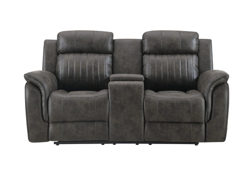 U8517 Grey Console Reclining Loveseat