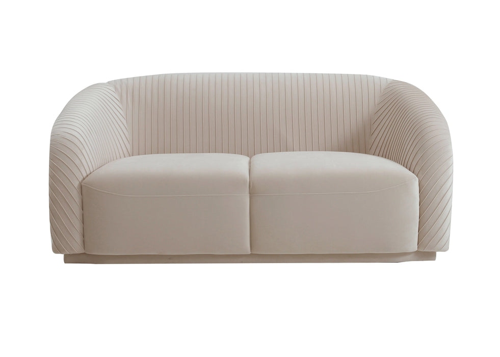 Yara 70" Pleated Performance Velvet Loveseat