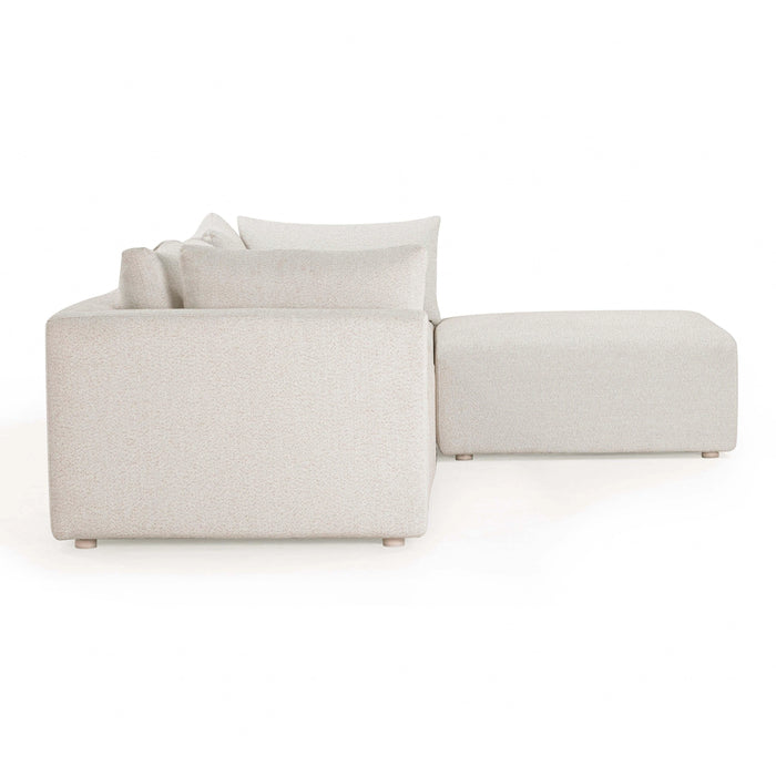 Hangover 4-Piece Cream Performance Fabric Outdoor Modular Sectional