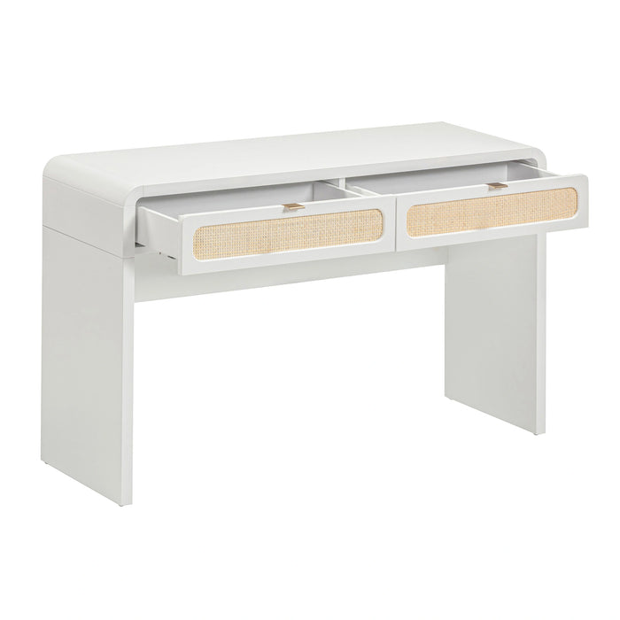 Patty 48" Rattan 2-Drawer Console Desk