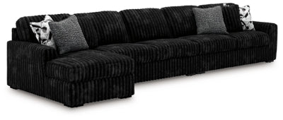 Midnight-Madness Sectional with Chaise - Home And Beyond