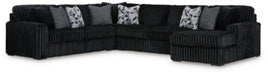 Midnight-Madness Sectional with Chaise - Home And Beyond