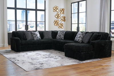 Midnight-Madness Sectional with Chaise - Home And Beyond