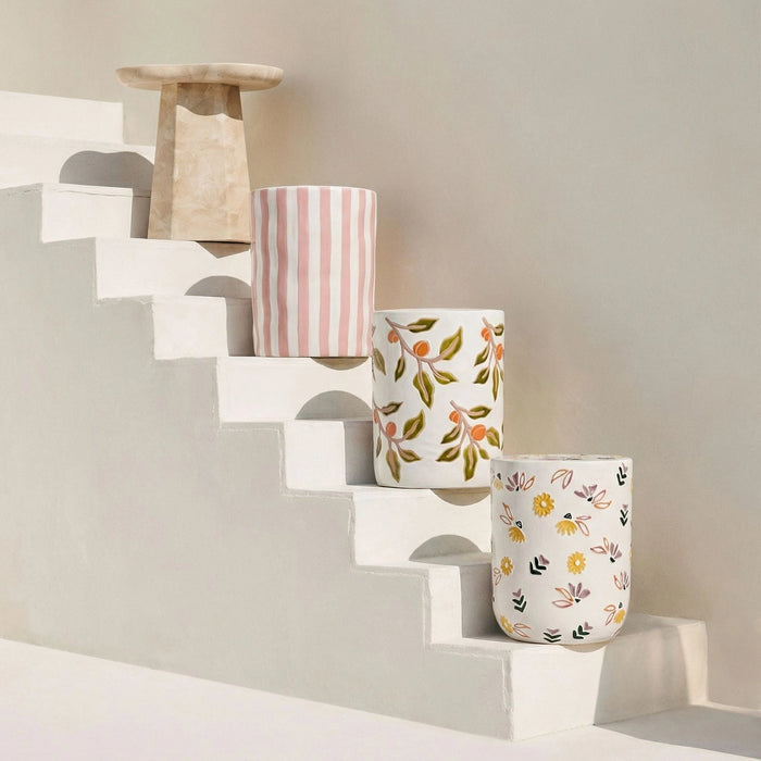 Zaya Rose Faux Marble Indoor/Outdoor Concrete Side Table