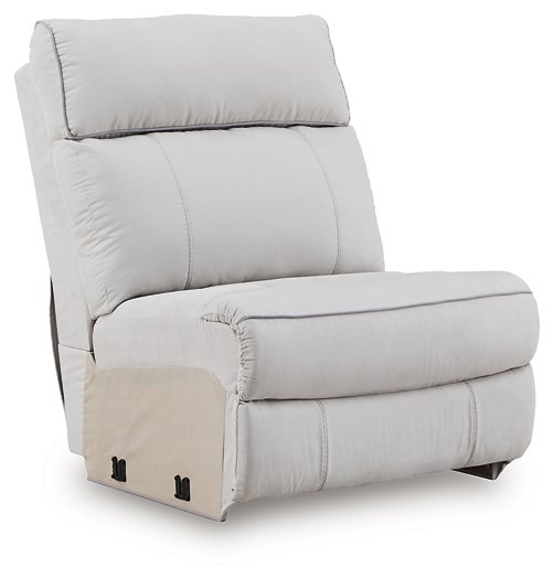 Social Pointe Reclining Sectional with Storage Consoles - Home And Beyond