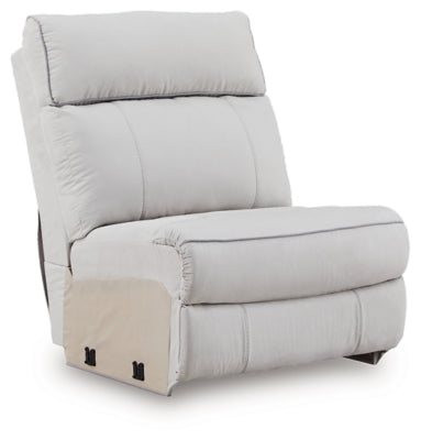 Social Pointe Reclining Sectional with Storage Consoles - Home And Beyond