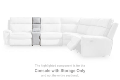 Social Pointe Reclining Sectional with Storage Consoles - Home And Beyond