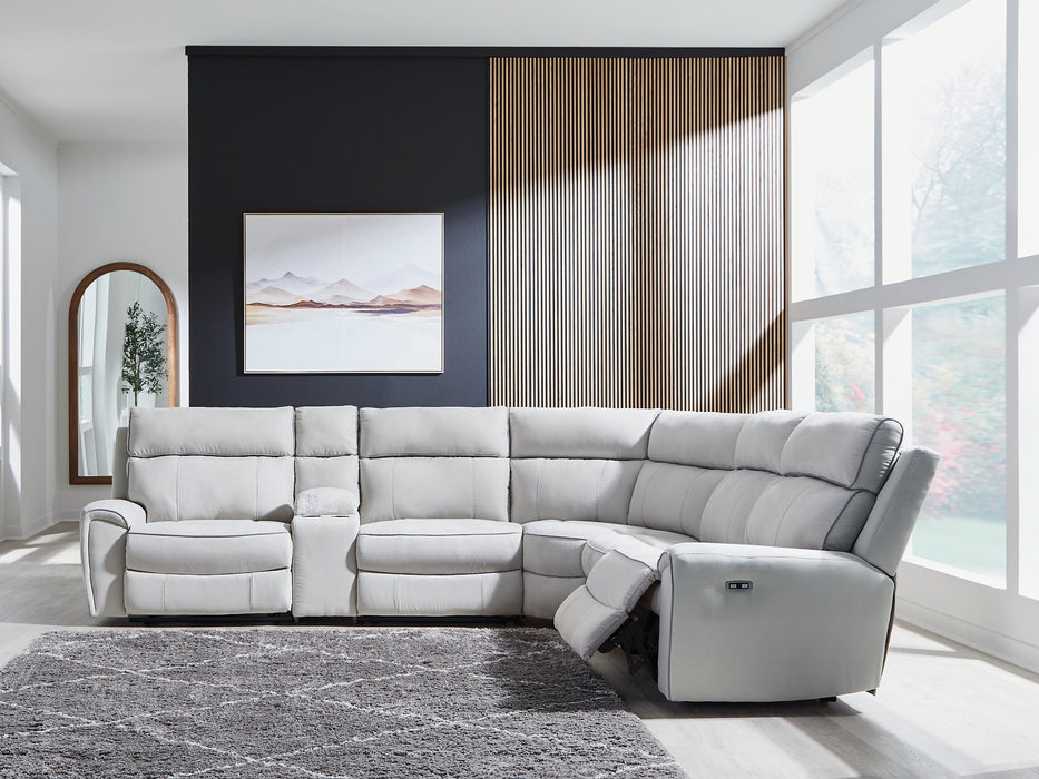 Social Pointe Power Reclining Sectional - Home And Beyond