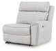 Social Pointe Reclining Sectional with Storage Consoles - Home And Beyond